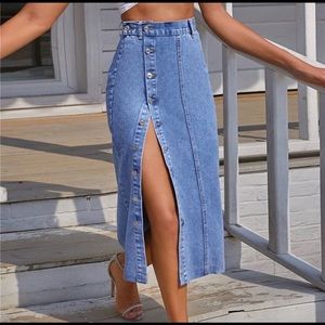 Denim Pencil Skirt